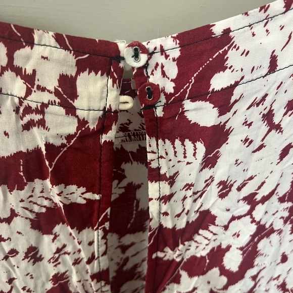 Anthropologie By Together- Floral Burgundy and White Women's Dress - Picture 5 of 5